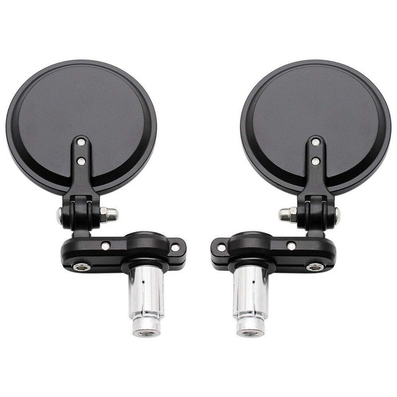 MARLBSTON 2pcs Motorcycle Bar End Mirrors, 3" Round Folding Universal Side Rear View Mirrors for Honda, Scooter, Suzuki, Yamaha, Kawasaki, Victory, Harley Davidson and More with 7/8" Handle Bars - Image 3